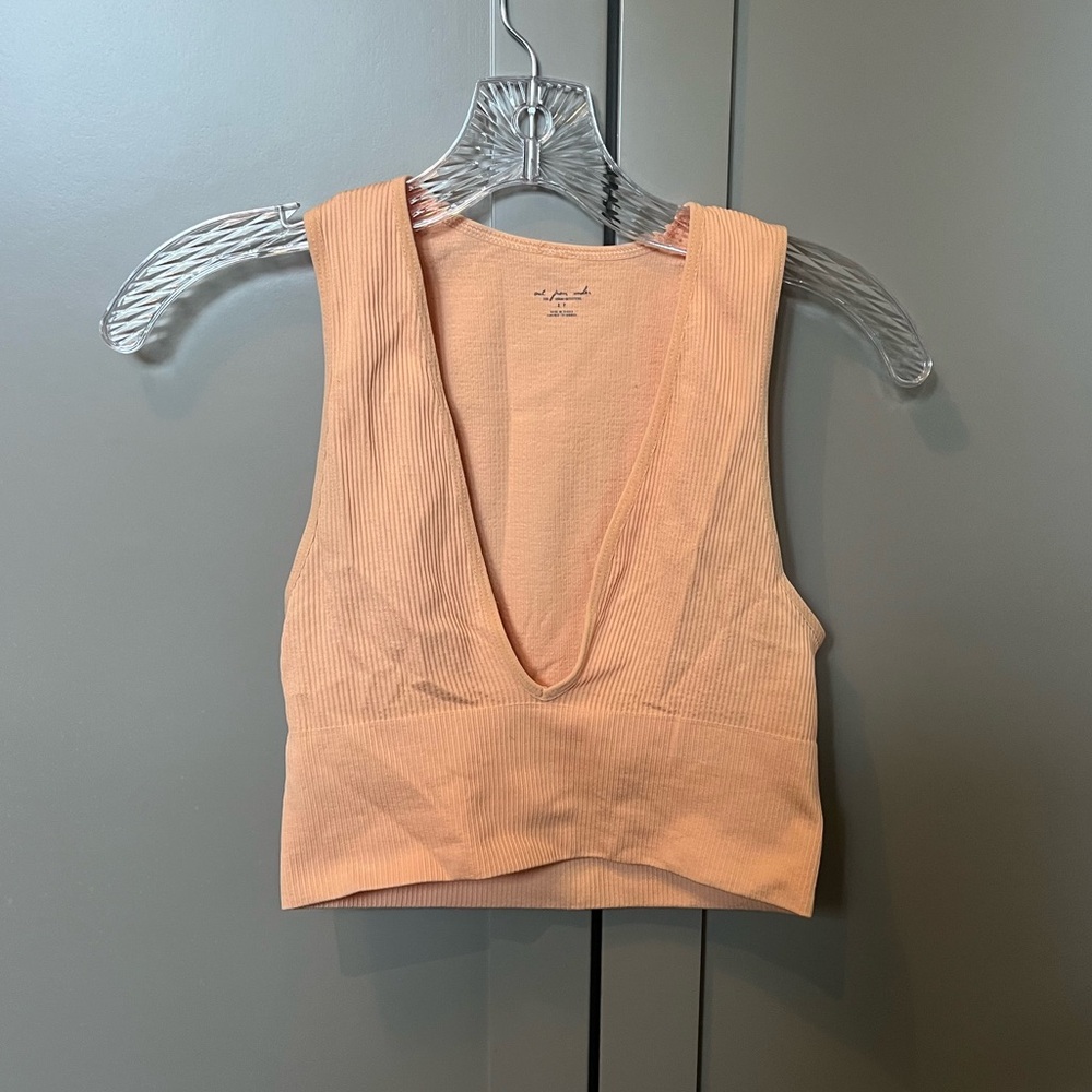Urban outfitters Out From Under Hailey Seamless Plunge Cropped Tank Top